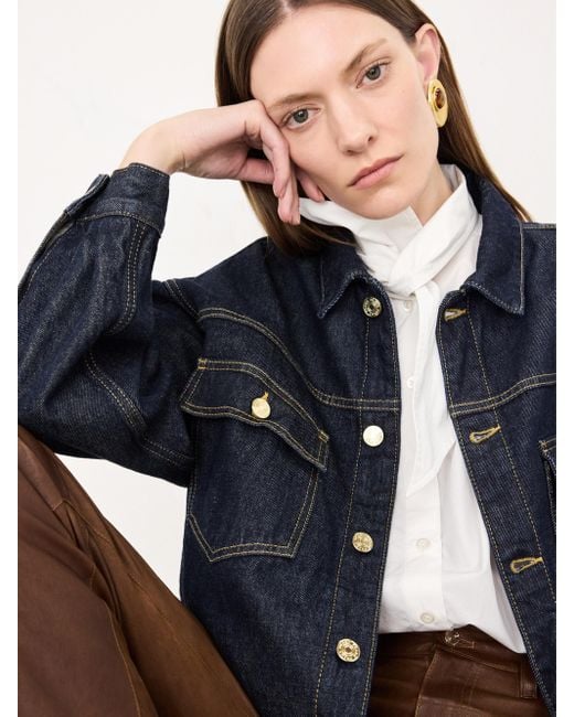FRAME Blue The Boxy Jacket