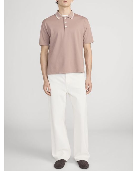 FRAME Pink Light Pique Polo
