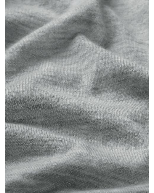 FRAME Gray The Cashmere V Neck Sweater
