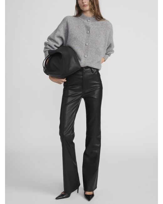 FRAME Gray The Cashmere Fleck Cardi