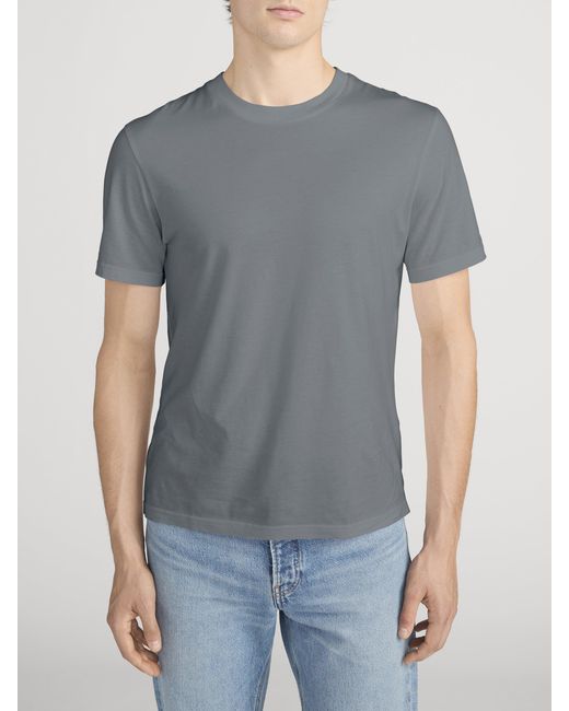 FRAME Gray Light Cotton Tee for men