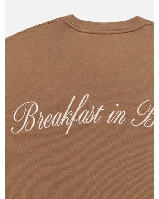 FRAME Brown Ritz Breakfast In Bed Crewneck