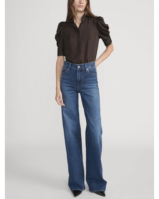 FRAME Blue Le Slim Palazzo Long