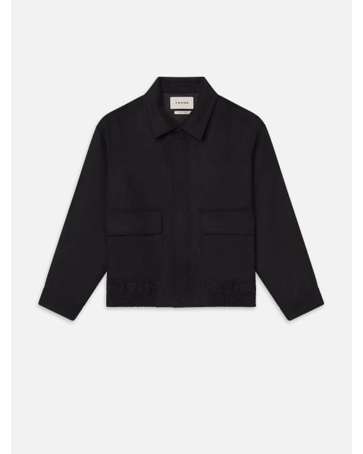 FRAME Black Wool Cashmere Blouson for men