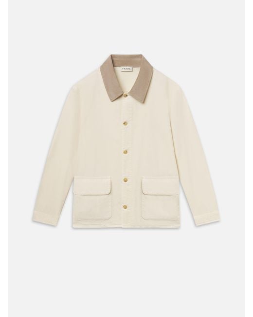 FRAME White Canvas Jacket for men