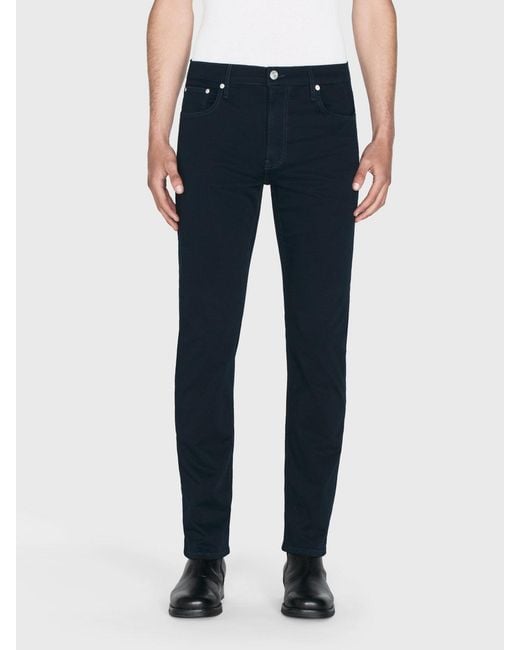 FRAME Black Modern Straight Stretch Twill for men