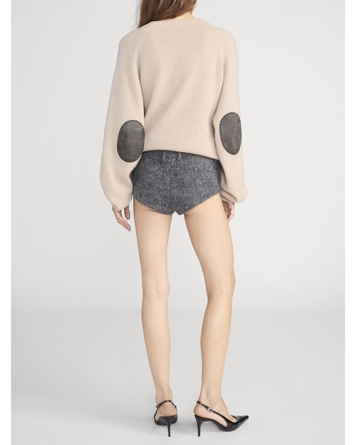 FRAME Natural The Cashmere Scholar Crew
