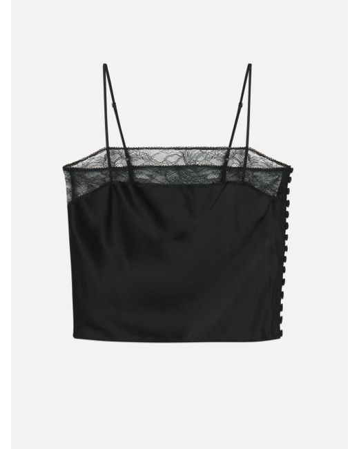 FRAME Black The Lace Inset Cami