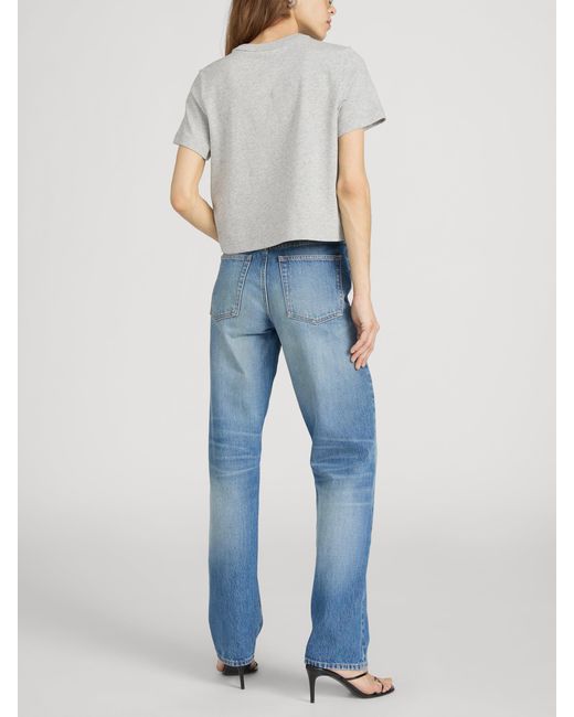 FRAME Gray The Heather Boxy Tee