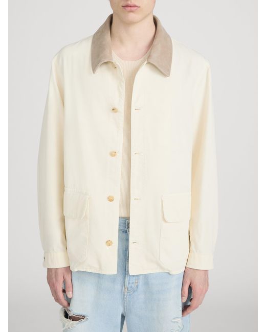 FRAME White Canvas Jacket for men