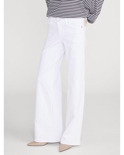 FRAME White Low Rise Le Slim Palazzo