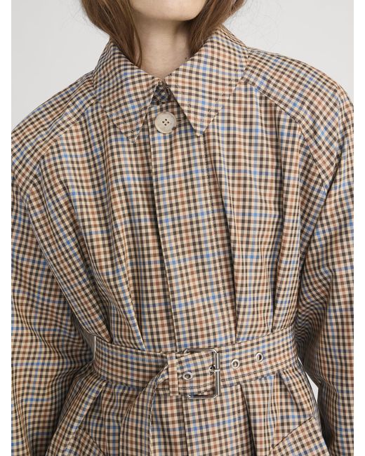 FRAME Natural The Plaid Mac Coat