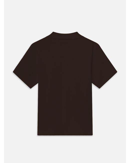 FRAME Black Textured Polo for men