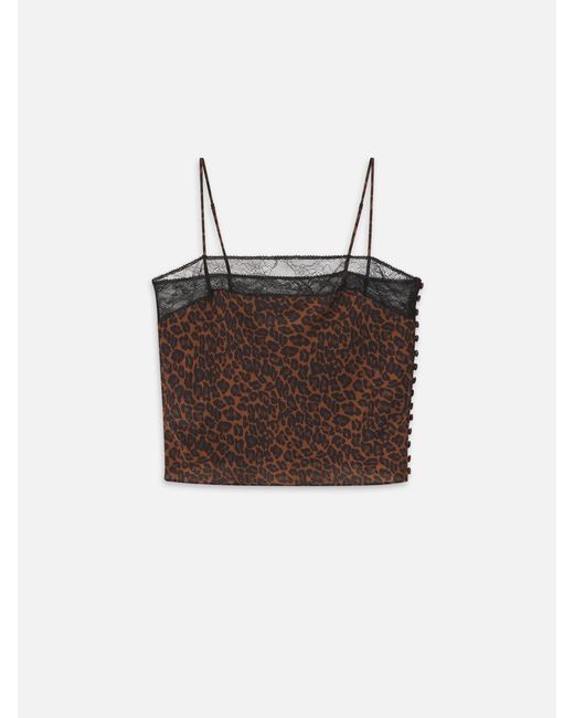 FRAME Brown The Lace Inset Cami