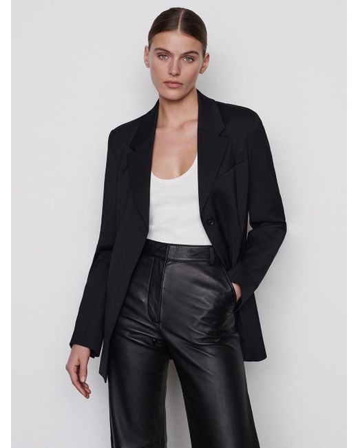 FRAME Cutaway Blazer in Black Lyst
