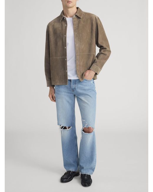 FRAME Natural Suede Shirt for men