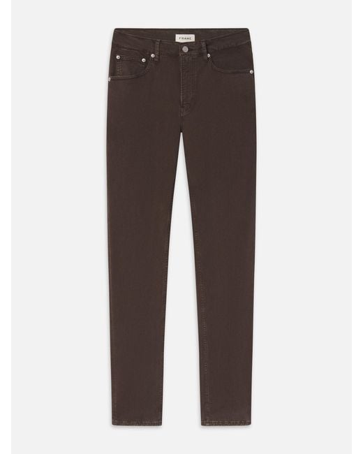 FRAME Brown Modern Straight Stretch Twill for men