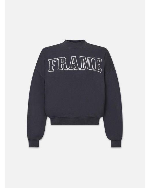 FRAME Blue Frame Block Letter Sweatshirt