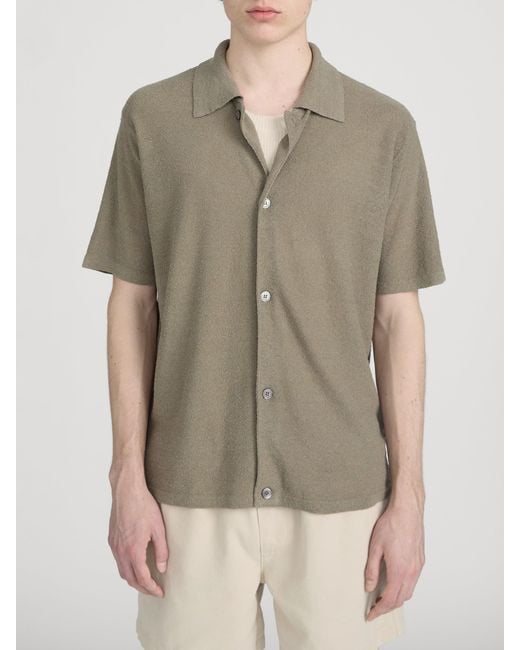 FRAME Gray Light Cotton Silk Cardigan for men