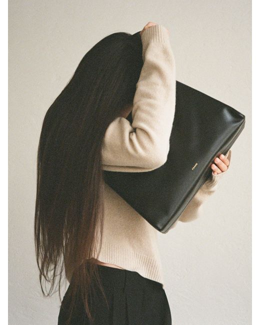 FRAME Black Ilona Two Textured Shoulder Bag