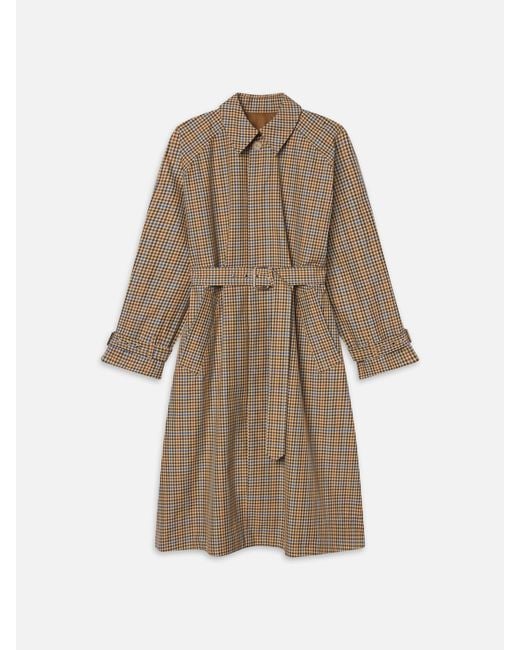 FRAME Natural The Plaid Mac Coat