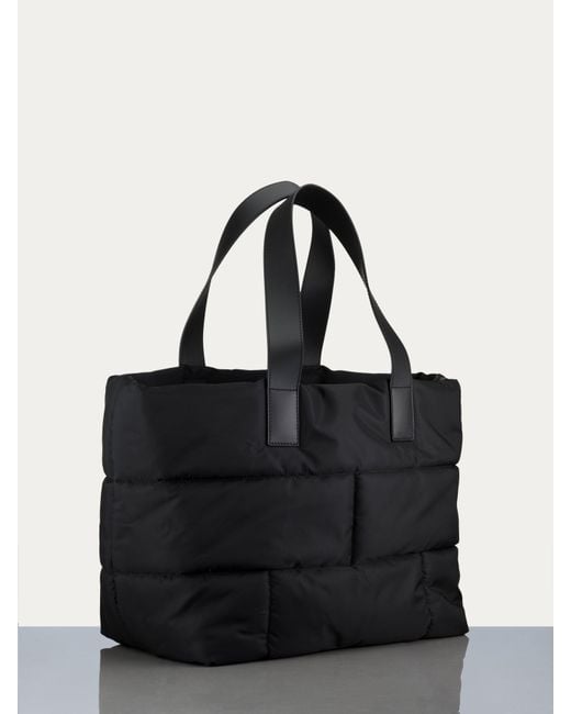 FRAME Black Nylon Quilted Plaque Tote for men