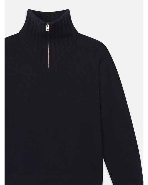 FRAME Blue Half Zip Sweater