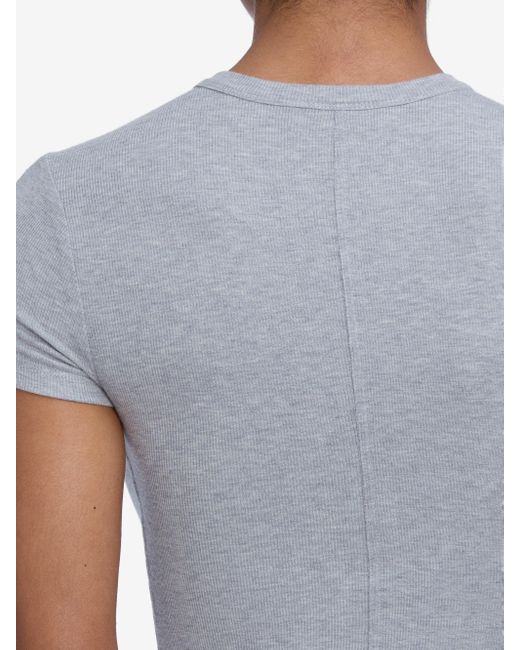 FRAME Gray The Rib Baby Tee