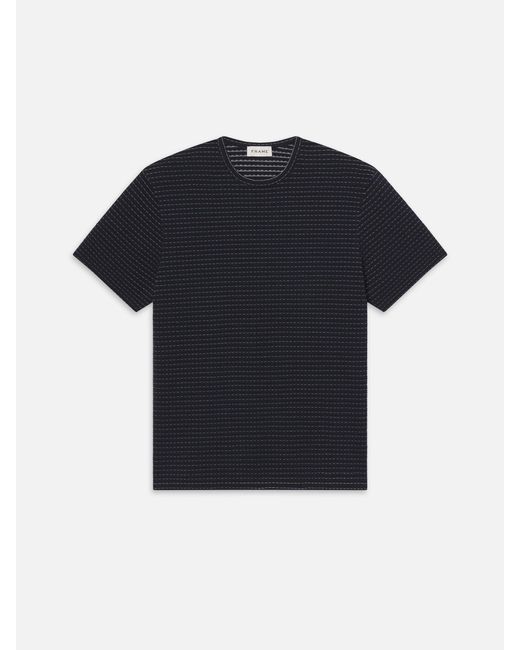 FRAME Black Jacquard Stripe Tee