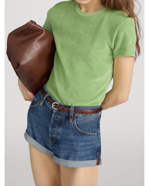FRAME Green The Terry Baby Tee