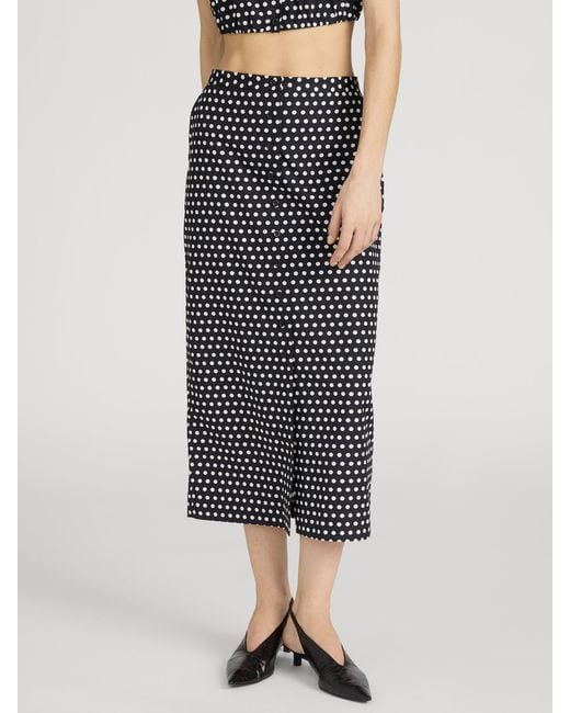 FRAME Black The Polka Dot Skirt