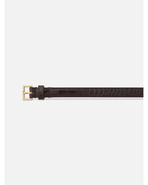 FRAME White The Petite Square Buckle Belt