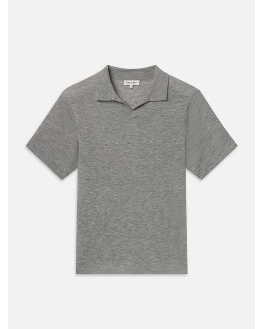 FRAME Gray Superfine Polo Sweater for men
