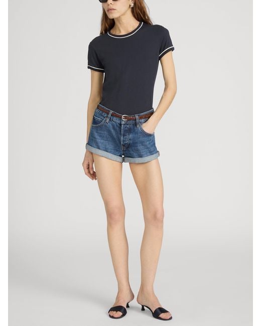 FRAME Black The Ringer Baby Tee