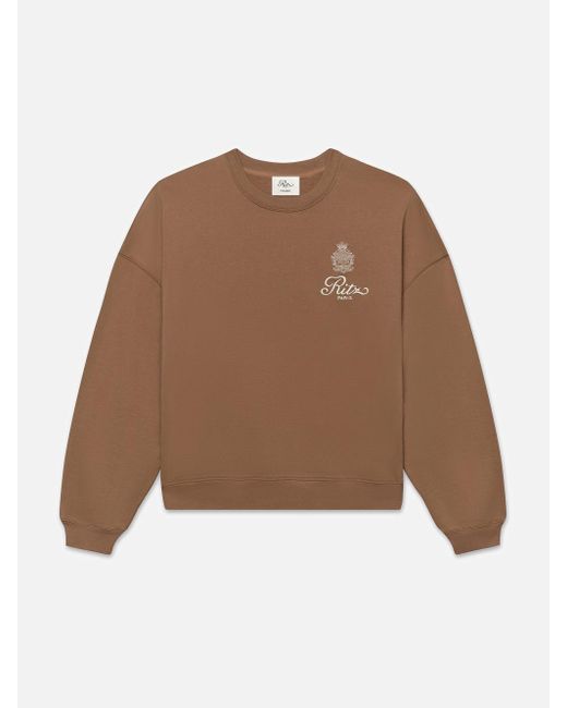 FRAME Brown Ritz Breakfast In Bed Crewneck