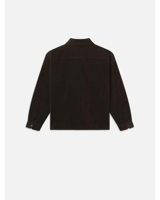 FRAME Black Relaxed Corduroy Overshirt for men