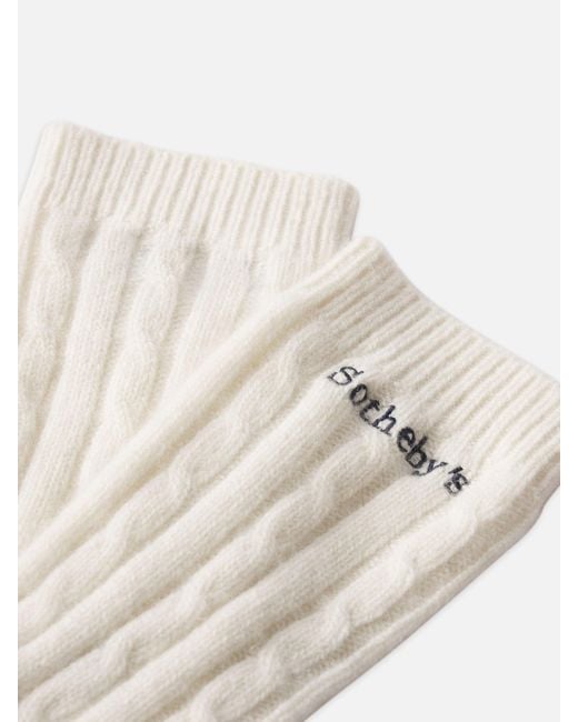 FRAME White Sotheby's Cable Socks