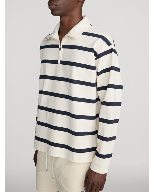 FRAME White Striped Half-zip Sweatshirt for men