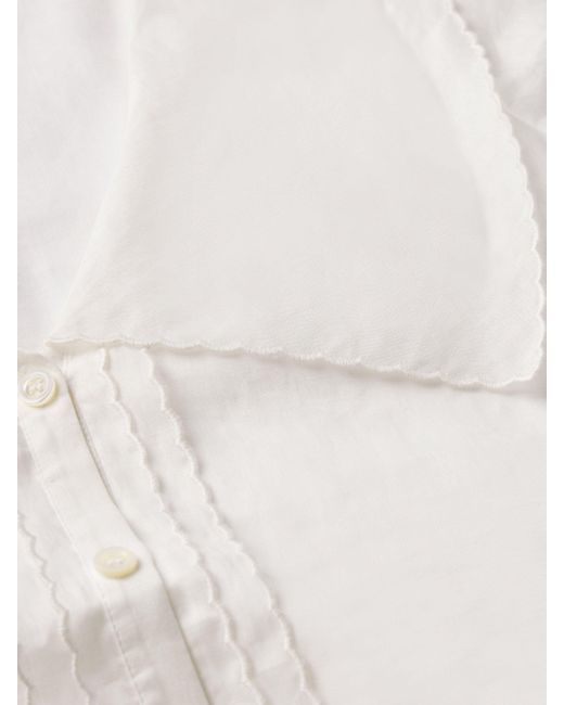 FRAME White The Scallop Sailor Blouse