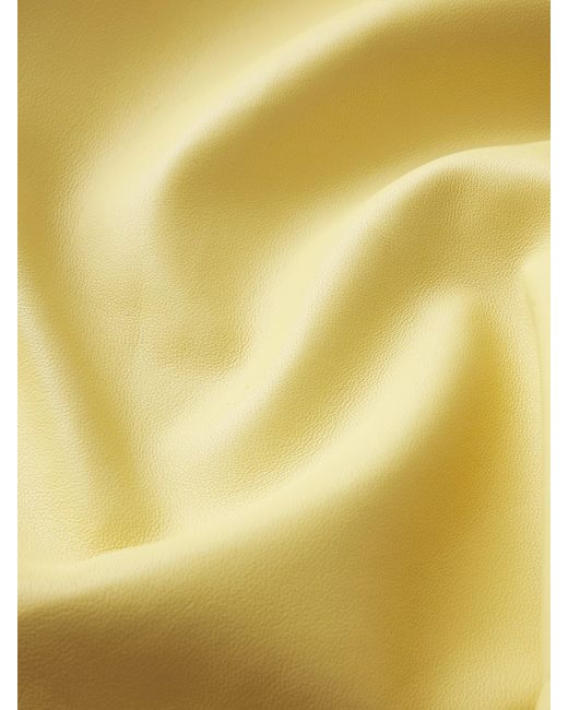 FRAME Yellow Leather Zip-up Shirt for men