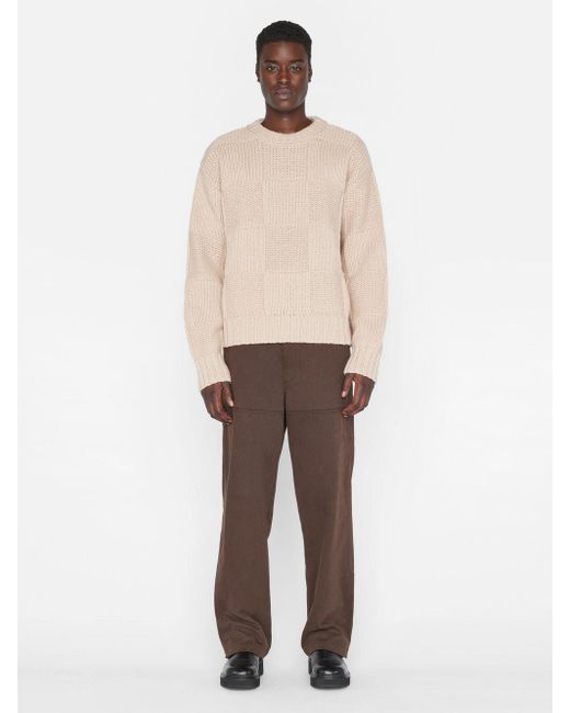 FRAME Natural Grid Sweater for men