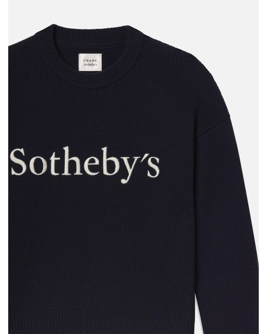 FRAME Blue Sotheby's Cashmere Sweater