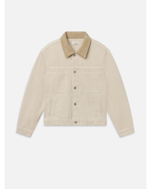 FRAME White Canvas Utility Jacket for men