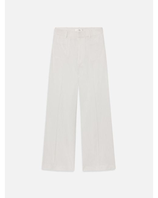 FRAME White The Seersucker Modernist Trouser