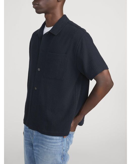 FRAME Blue Open Weave Shirt