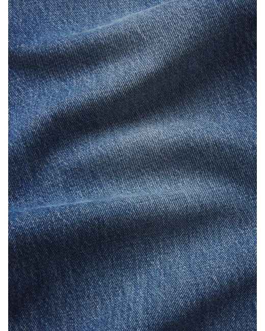 FRAME Blue Wide-Leg Trousers