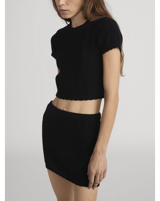 FRAME Black The Getaway Top