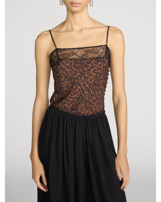 FRAME Brown The Lace Inset Cami