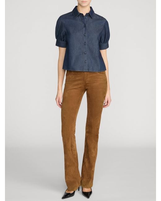 FRAME Blue The Poise Top