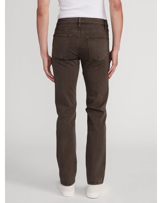 FRAME Brown Modern Straight Stretch Twill for men